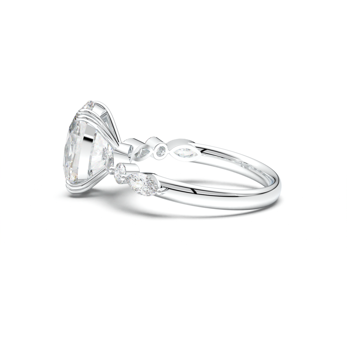 Oval Mixed-Shape Engagement Ring