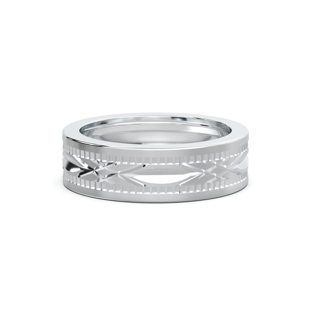 Engraved Geometric Men's Band