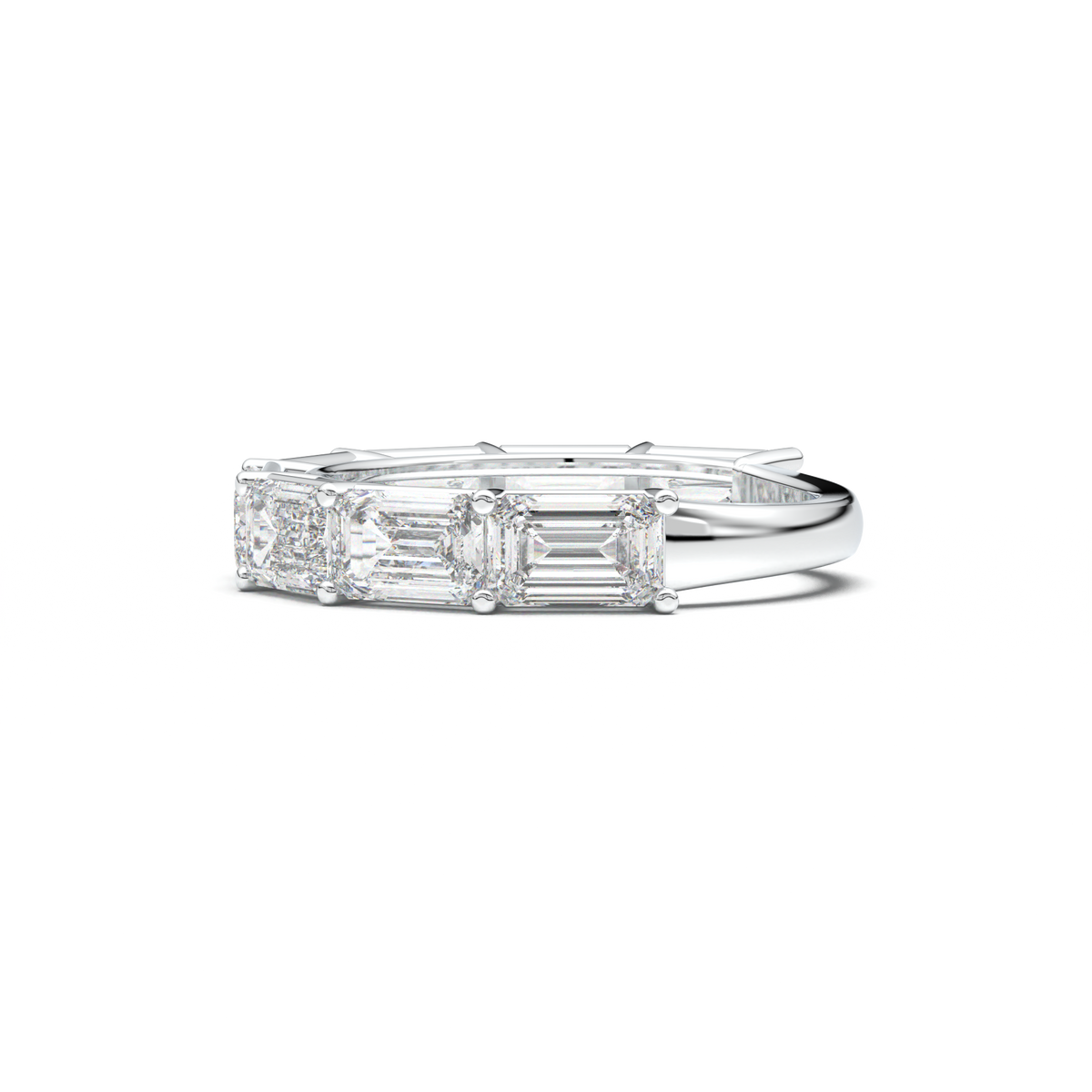 Emerald-Cut Six-Stone Wedding Band