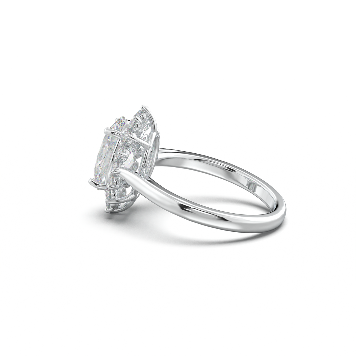 Oval Halo Engagement Ring
