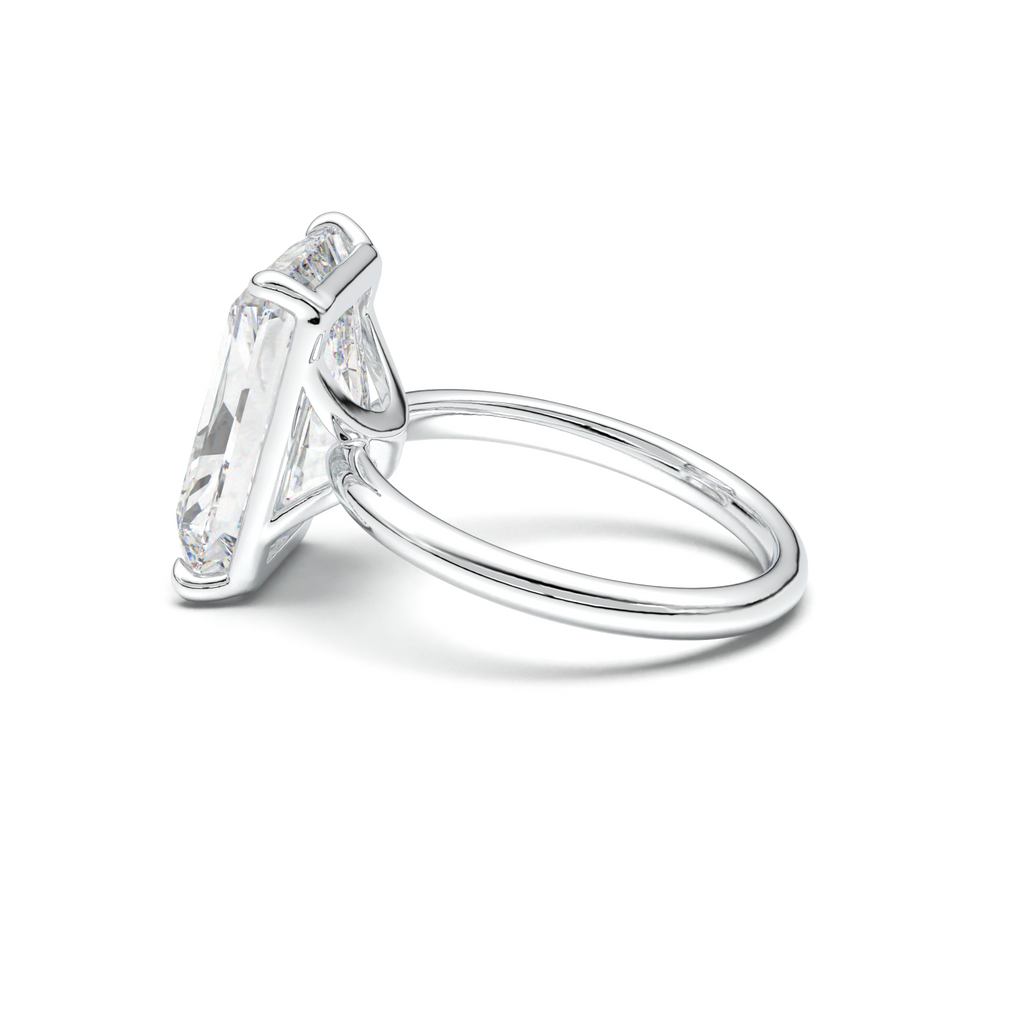 Radiant Solitaire Horseshoe Setting Engagement Ring