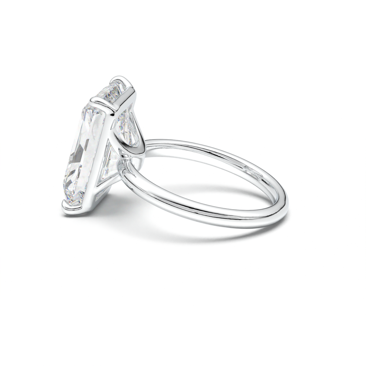 Radiant Solitaire Horseshoe Setting Engagement Ring