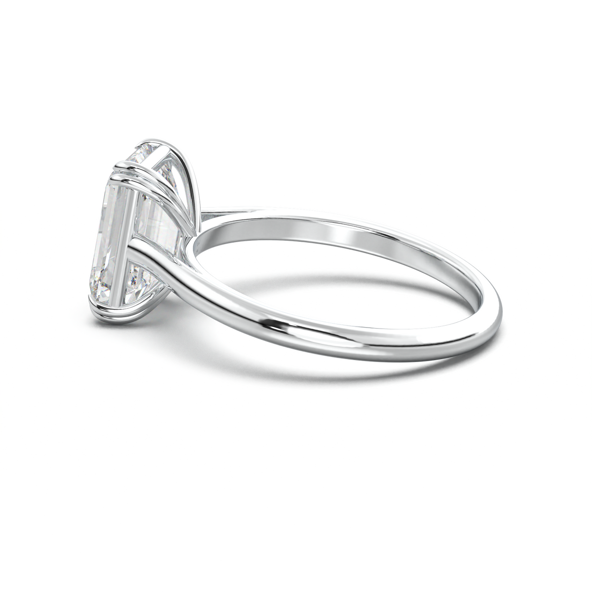 Emerald Solitaire Engagement Ring