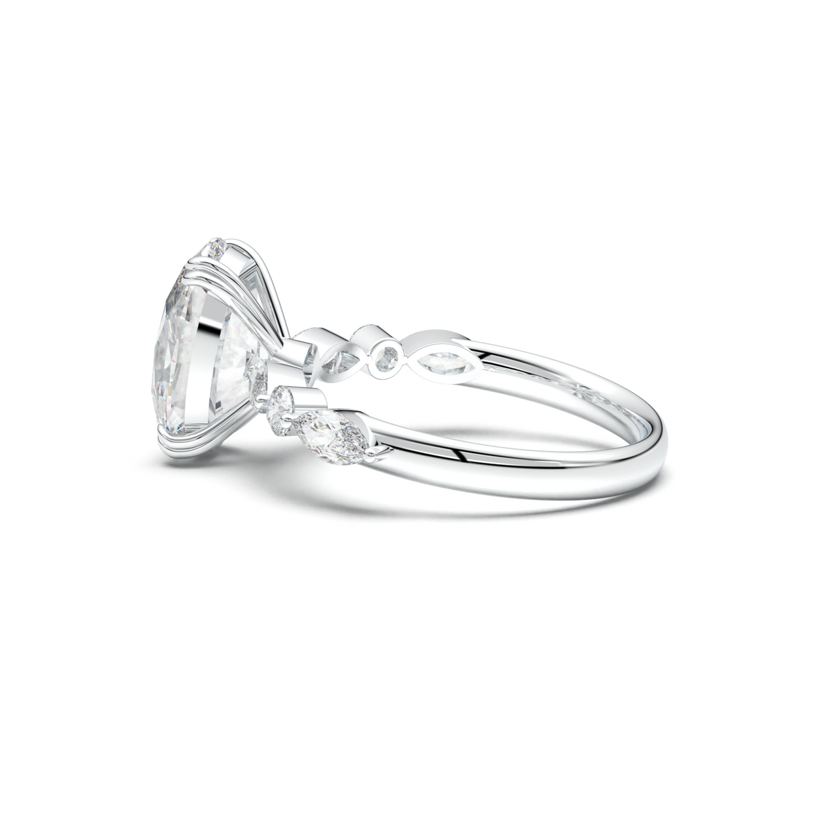 Oval Mixed-Shape Engagement Ring