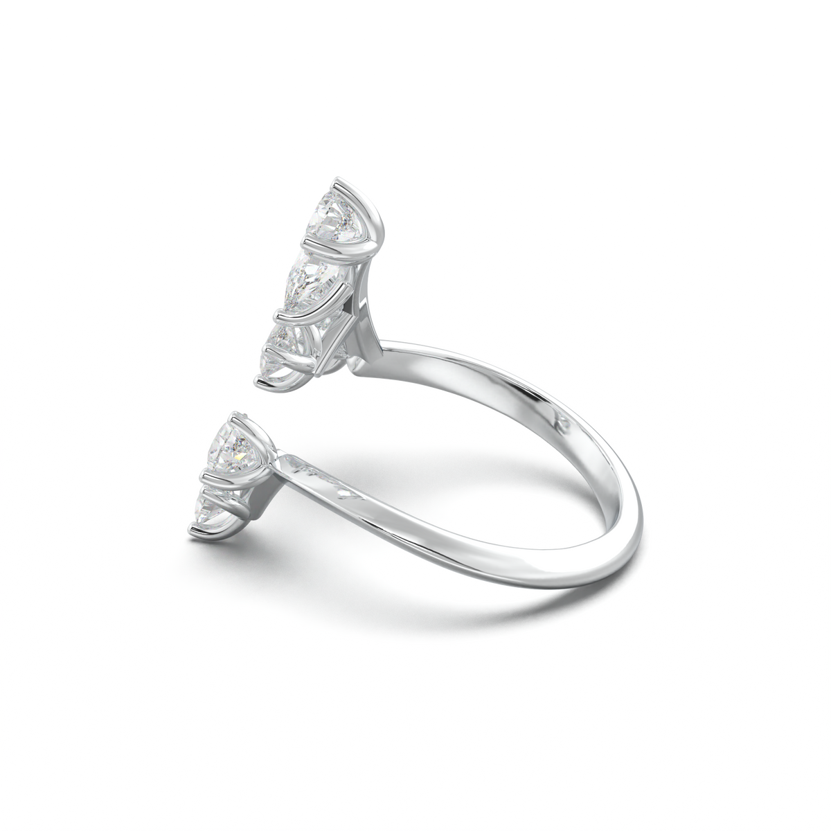 Asymmetric Mixed-Shape Diamond & Peridot Ring
