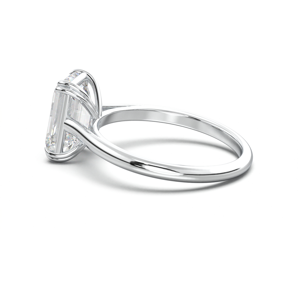 Emerald Solitaire Engagement Ring