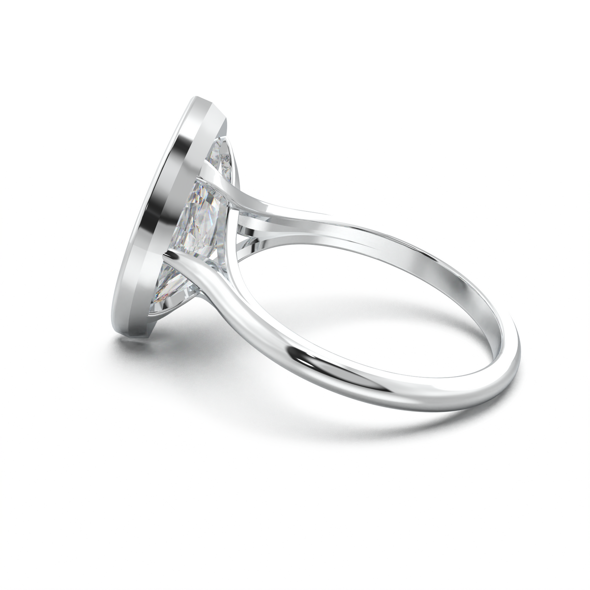 Marquise Bezel Solitaire Engagement Ring