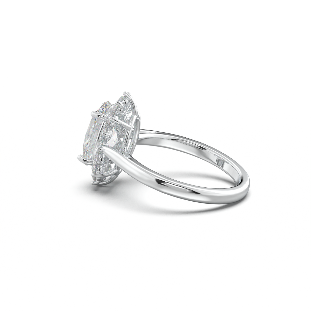 Oval Halo Engagement Ring