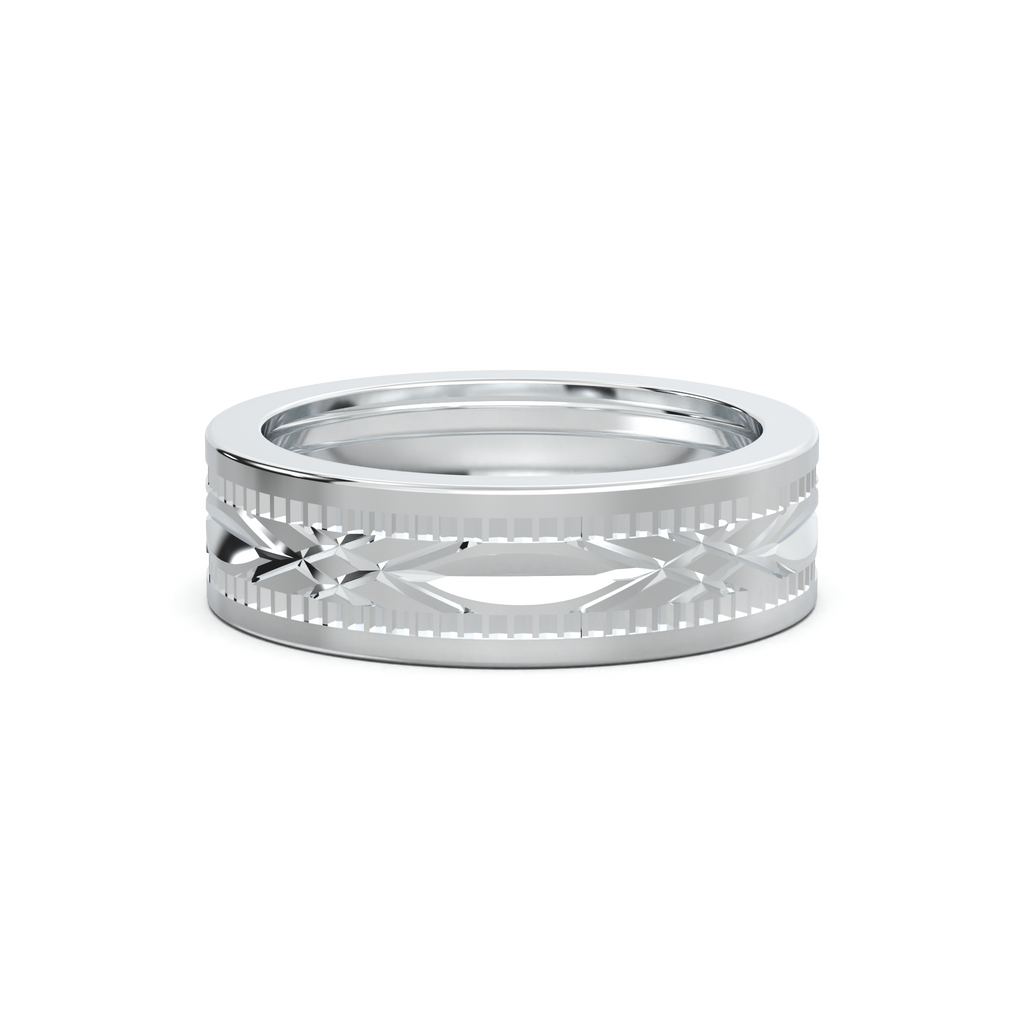 Engraved Geometric Men's Band