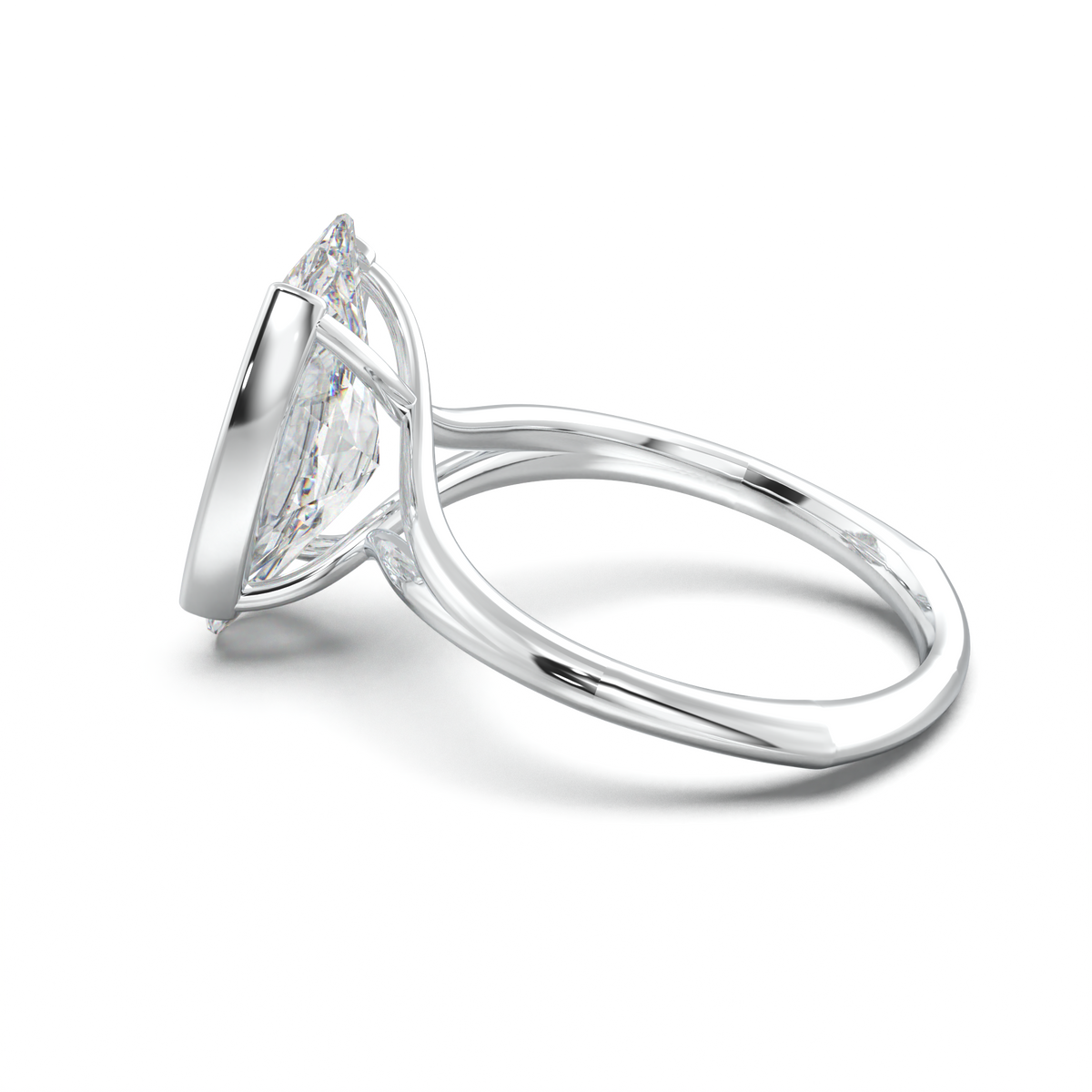 Moval Halo Pavé Engagement Ring