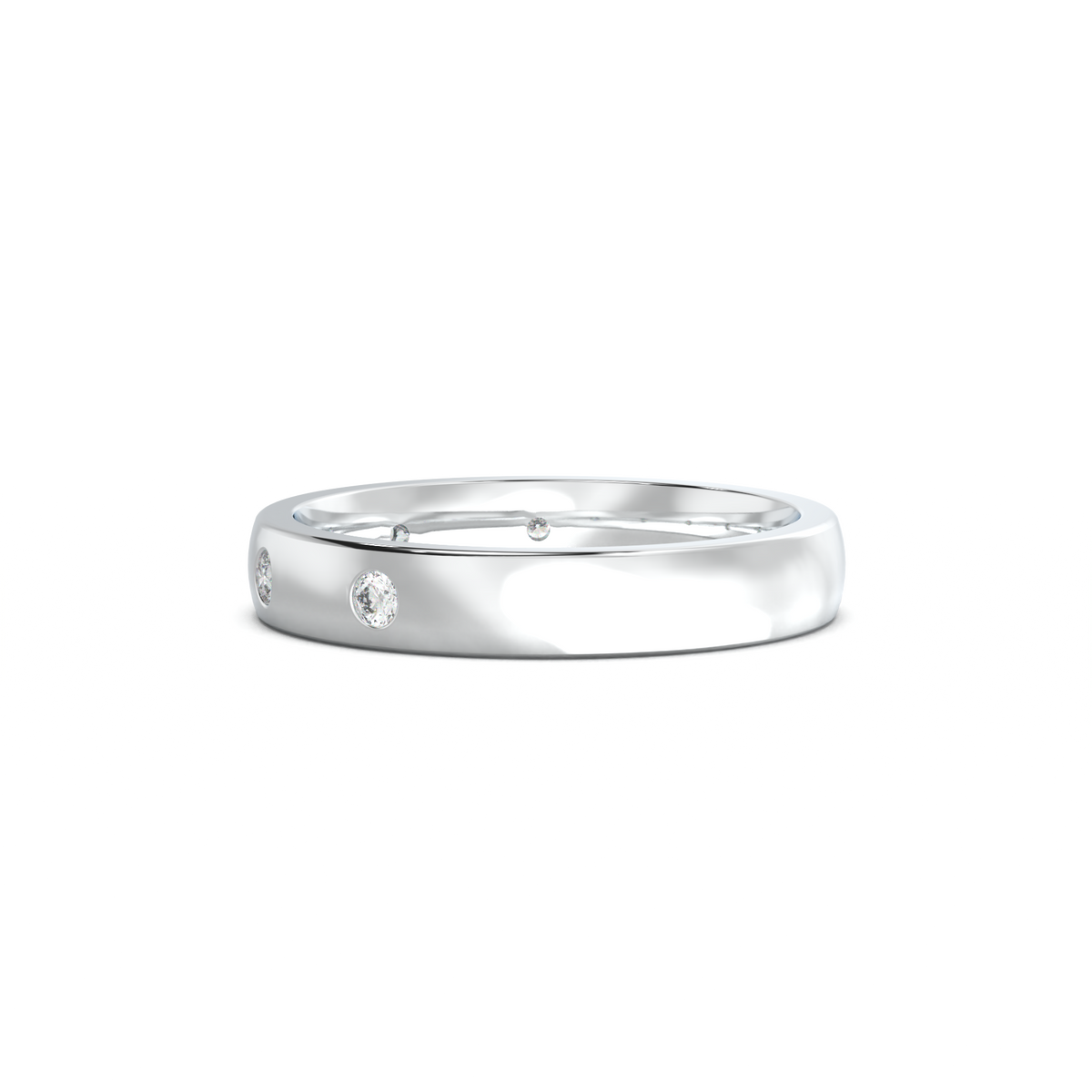 Five-Diamond Flush-Set Men's Band