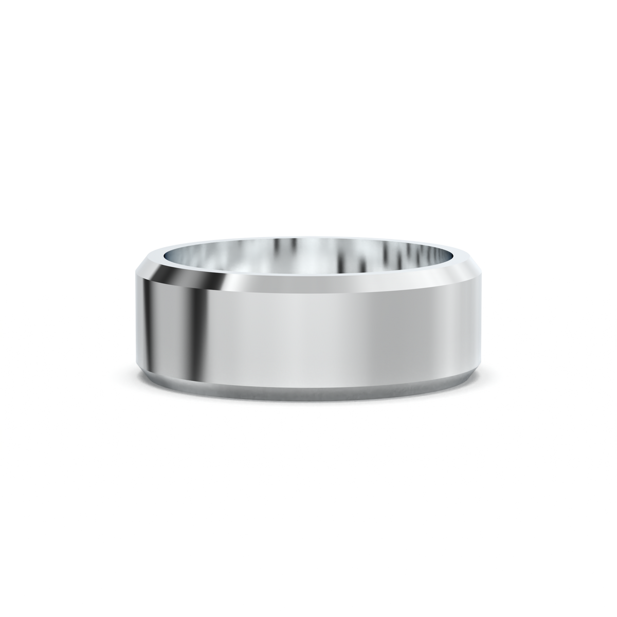 Wide Beveled Men's Band