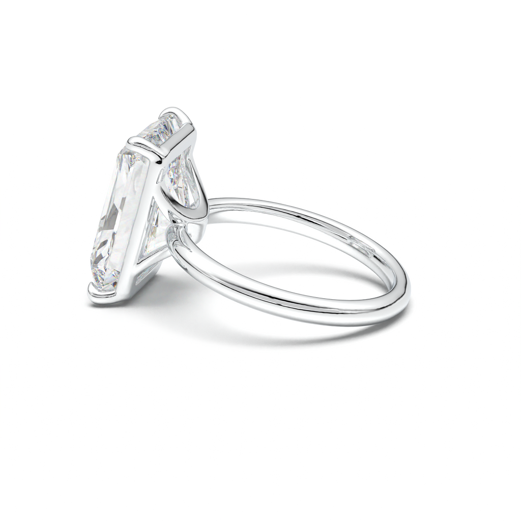 Radiant Solitaire Horseshoe Setting Engagement Ring