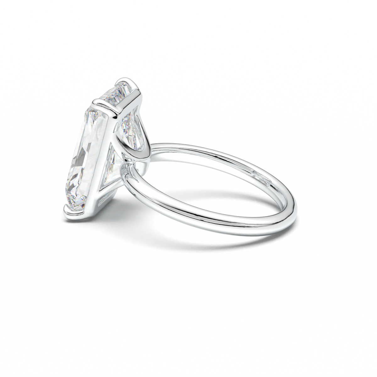 Radiant Solitaire Horseshoe Setting Engagement Ring