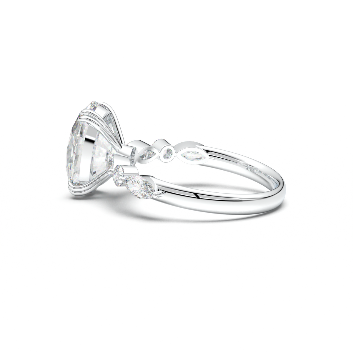 Oval Mixed-Shape Engagement Ring