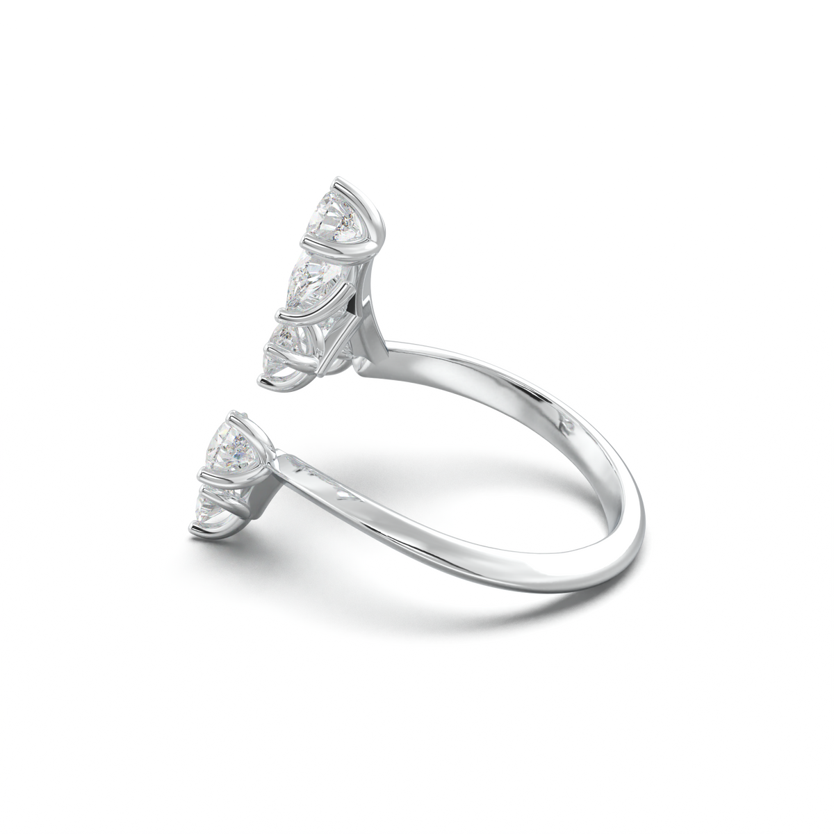 Asymmetric Mixed-Shape Diamond & Peridot Ring