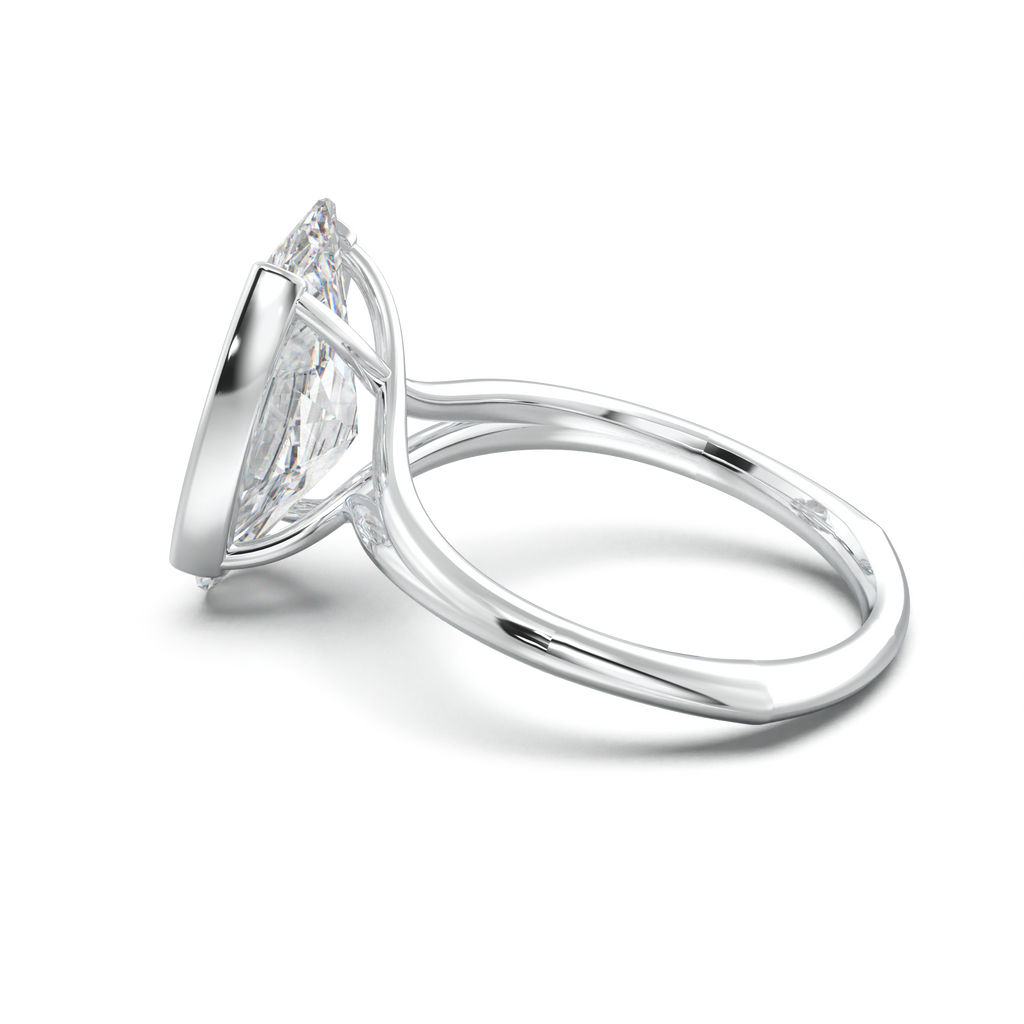 Moval Halo Pavé Engagement Ring