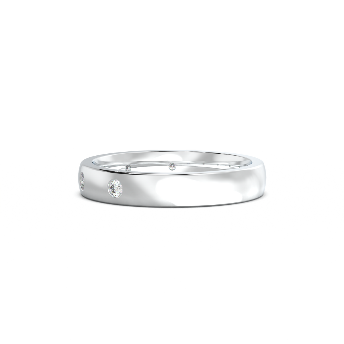 Five-Diamond Flush-Set Men's Band