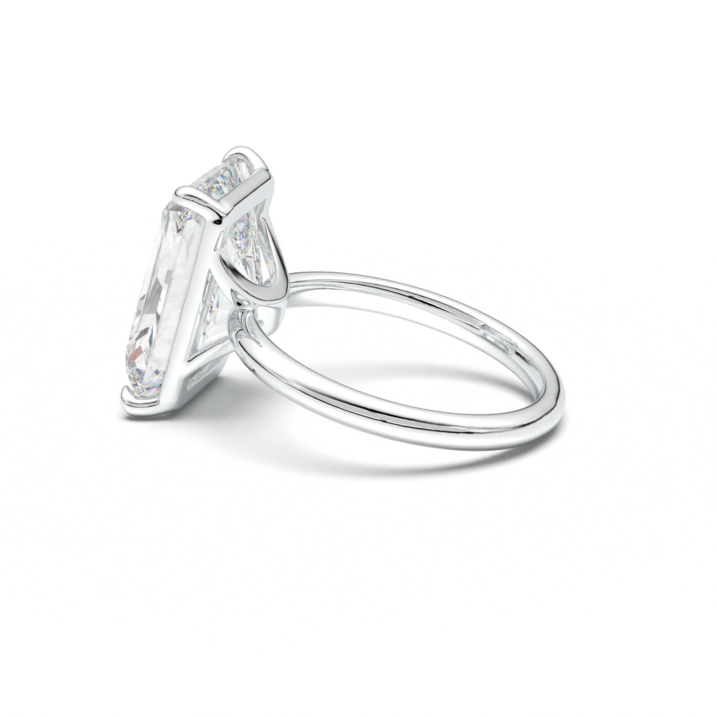 Radiant Solitaire Horseshoe Setting Engagement Ring