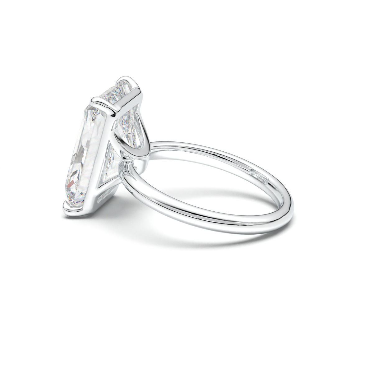 Radiant Solitaire Horseshoe Setting Engagement Ring