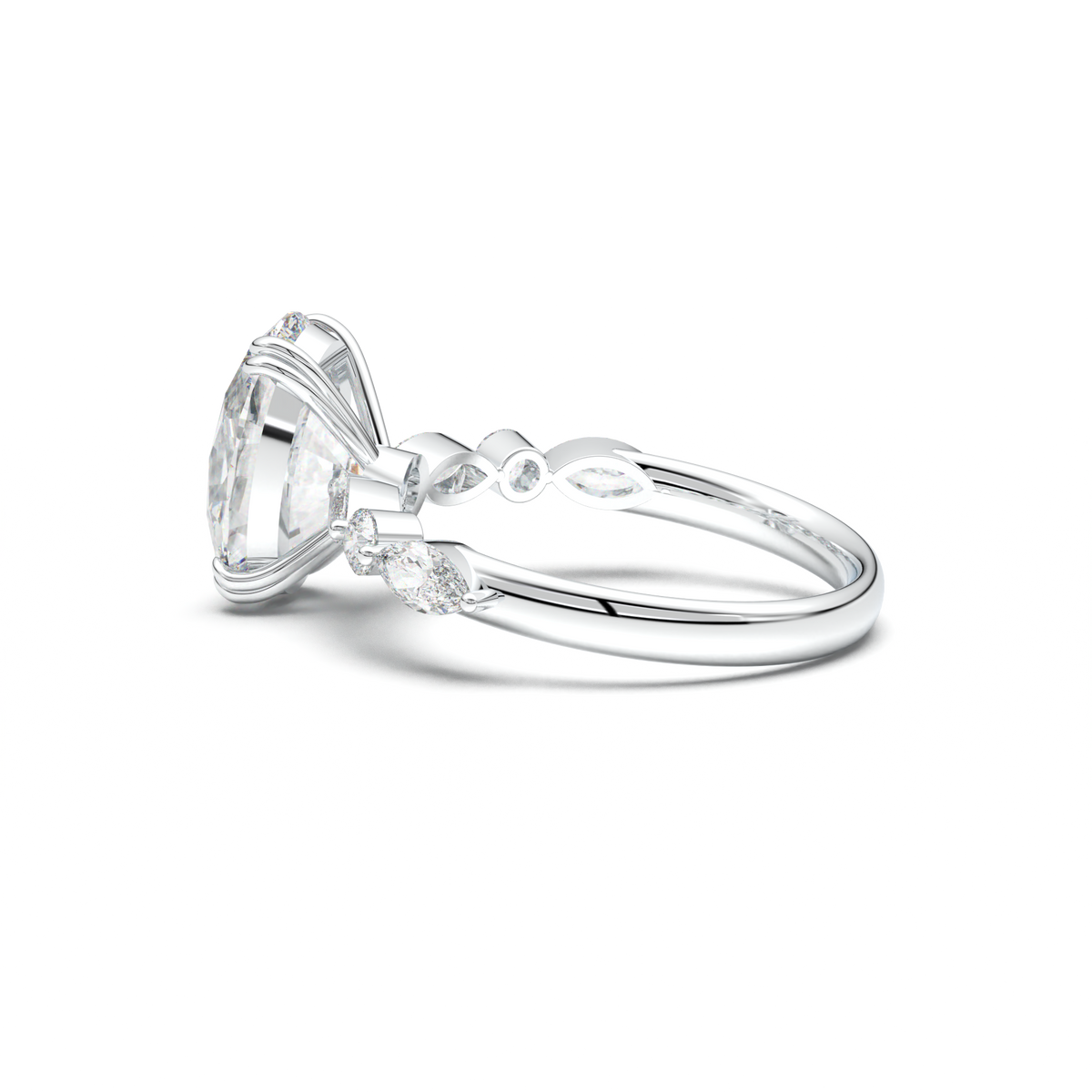 Oval Mixed-Shape Engagement Ring