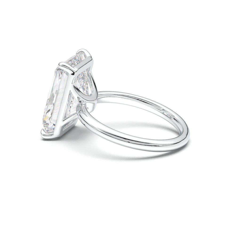 Radiant Solitaire Horseshoe Setting Engagement Ring