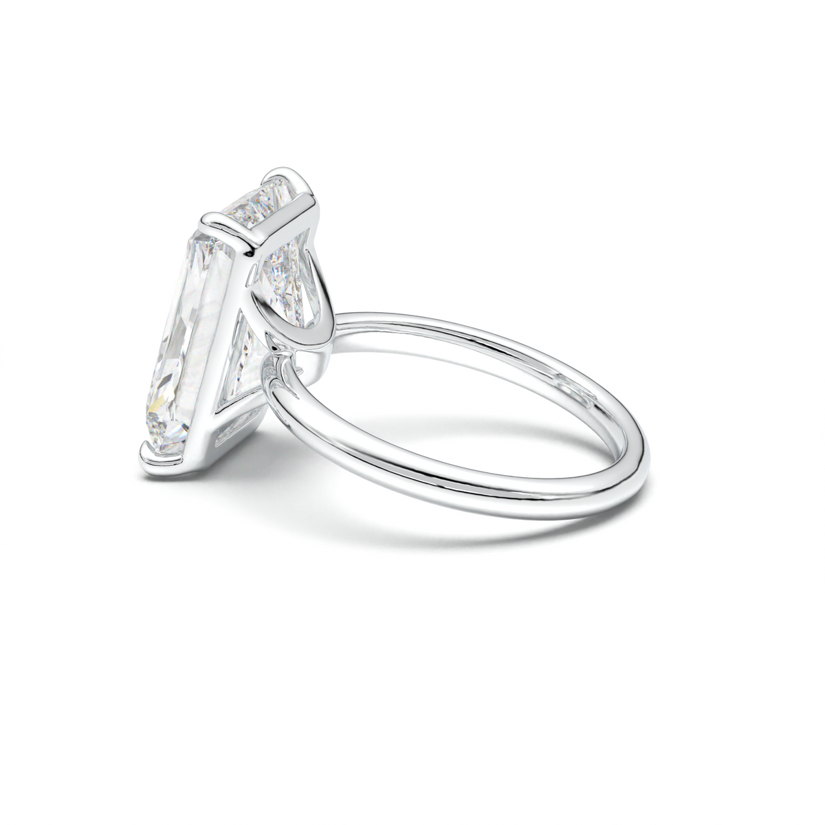 Radiant Solitaire Horseshoe Setting Engagement Ring
