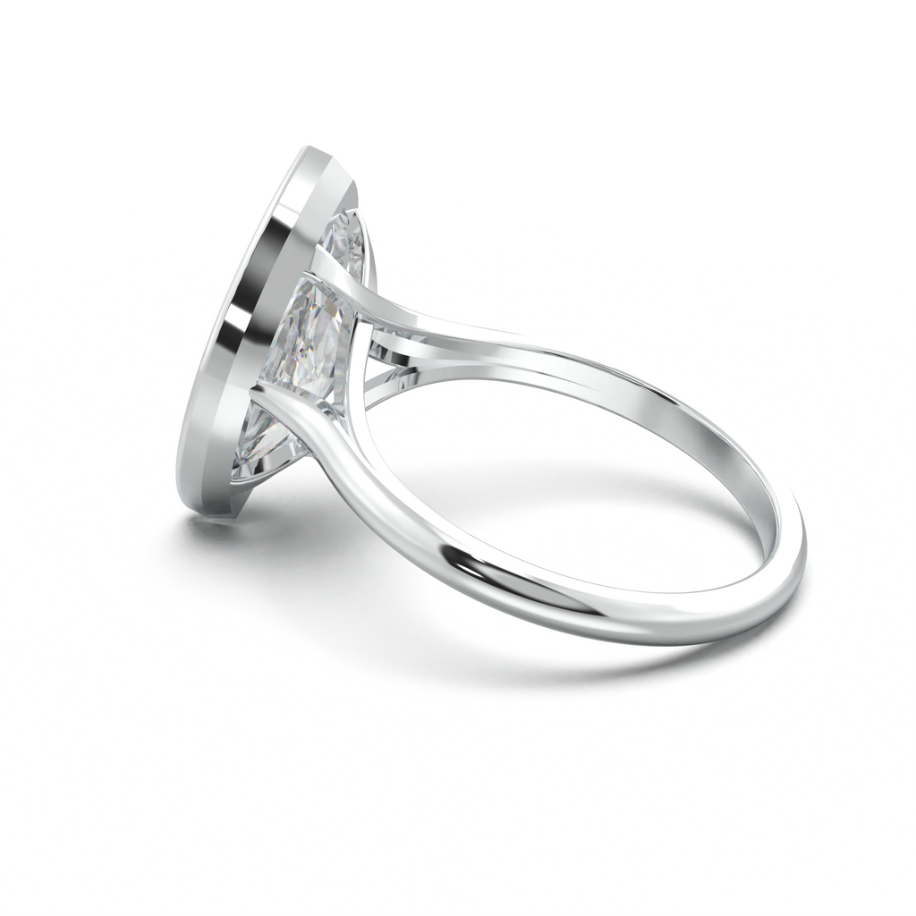 Marquise Bezel Solitaire Engagement Ring