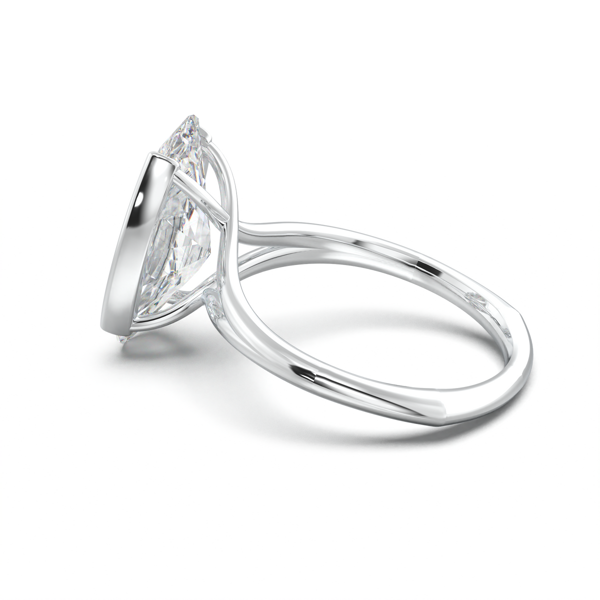 Moval Halo Pavé Engagement Ring