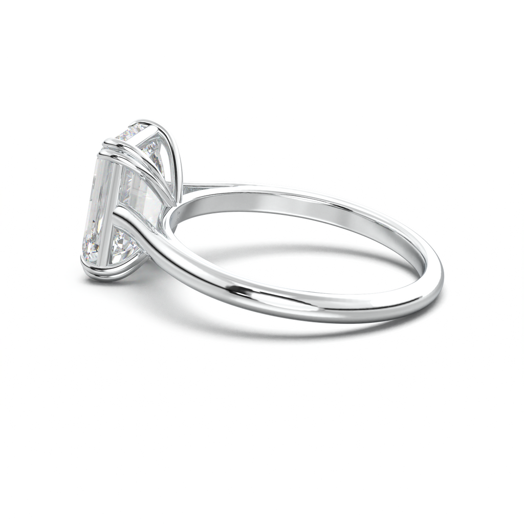 Emerald Solitaire Engagement Ring