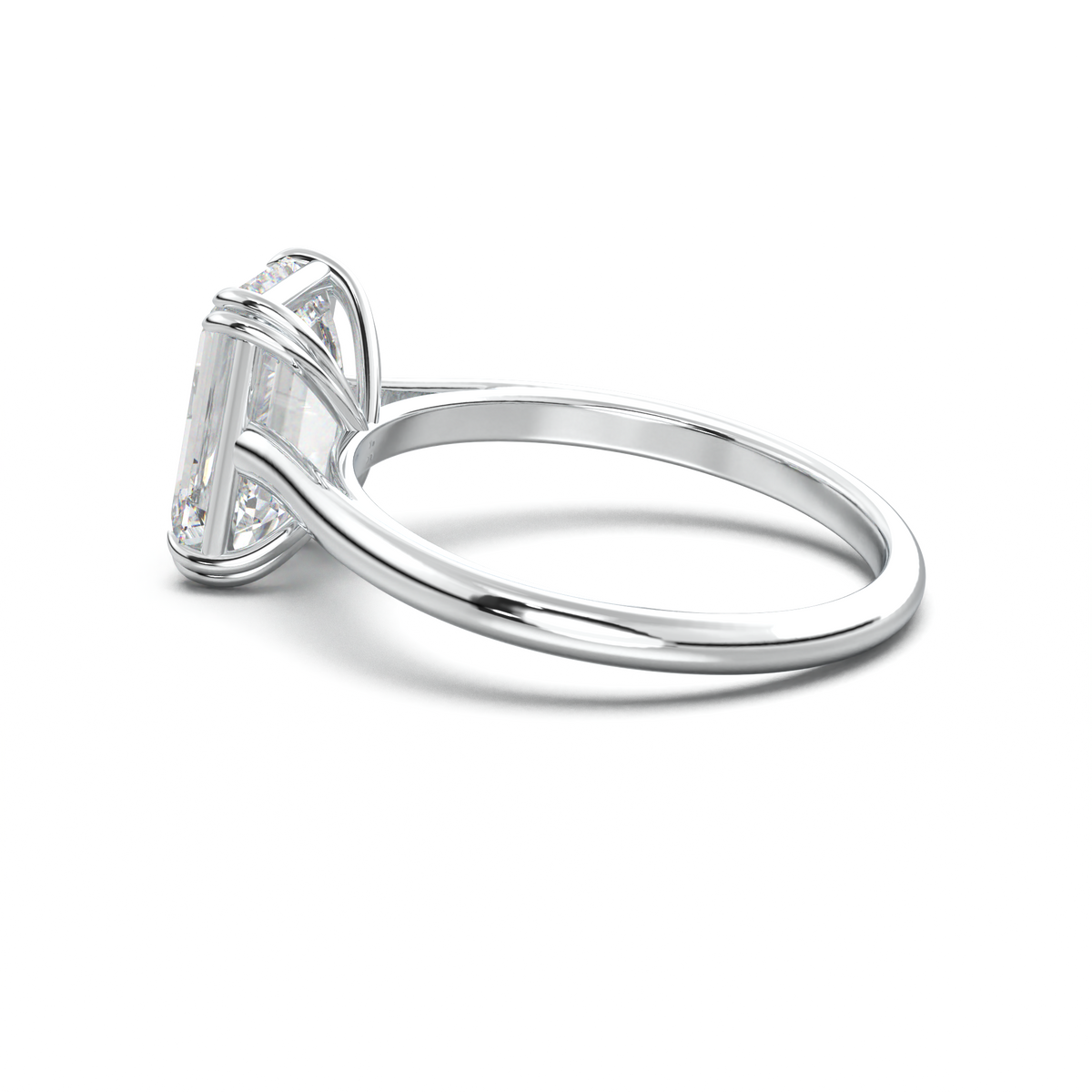 Emerald Solitaire Engagement Ring