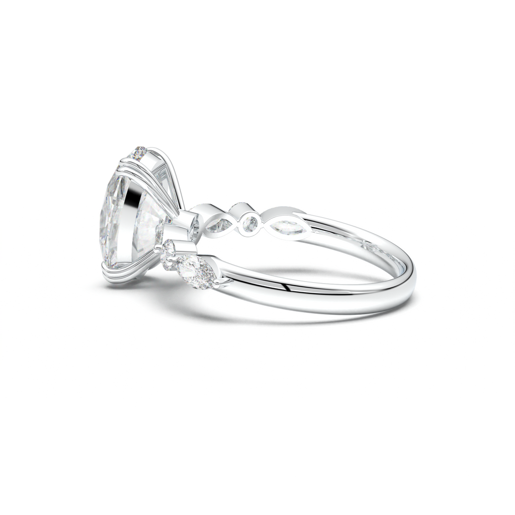 Oval Mixed-Shape Engagement Ring