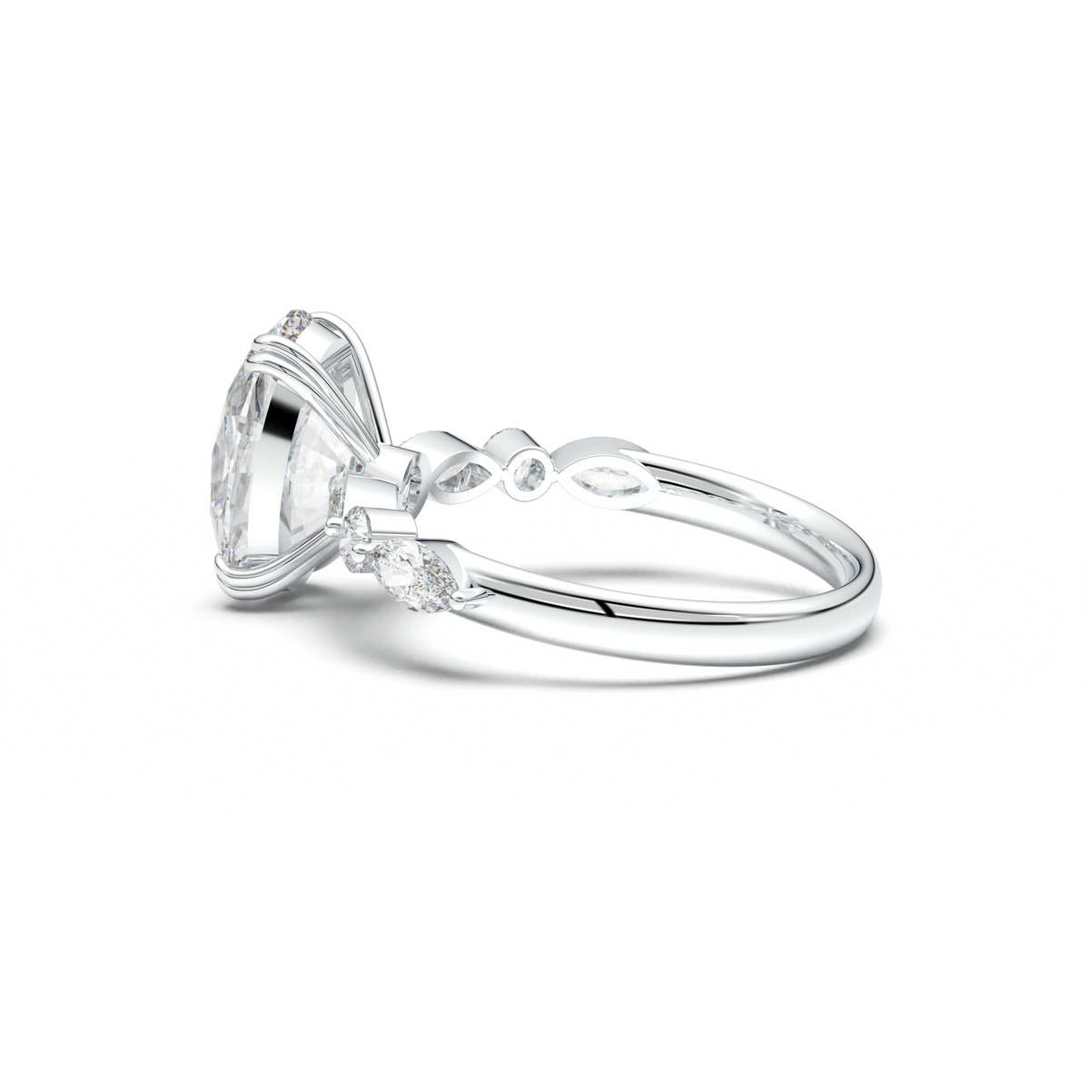 Oval Mixed-Shape Engagement Ring