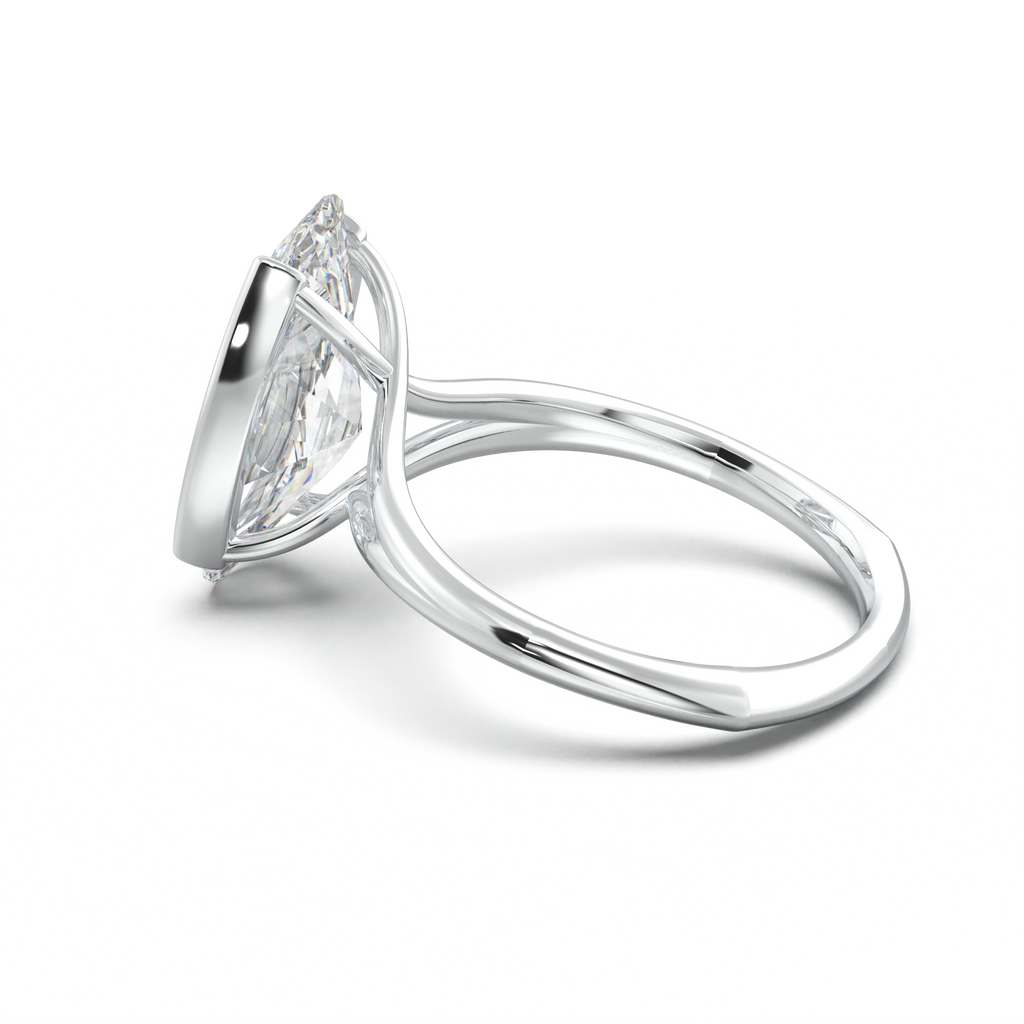 Moval Halo Pavé Engagement Ring