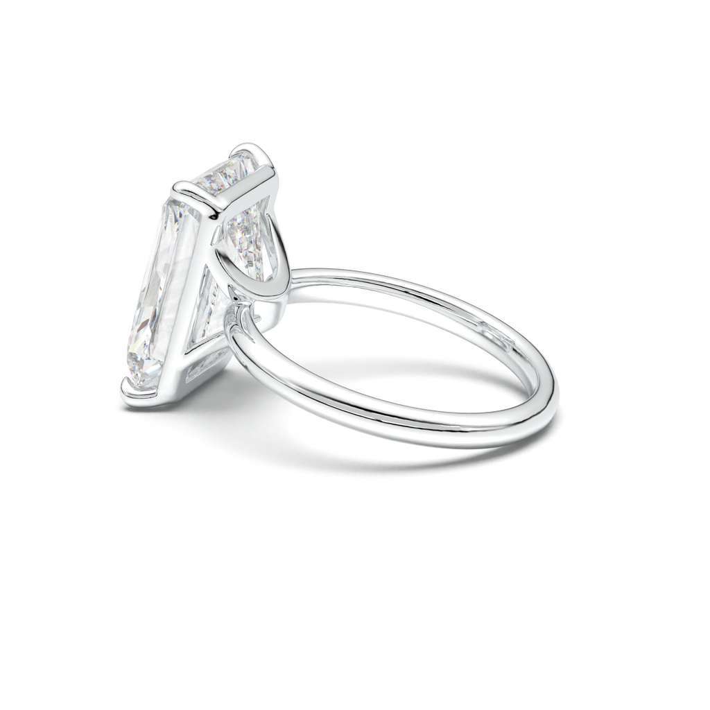 Radiant Solitaire Horseshoe Setting Engagement Ring