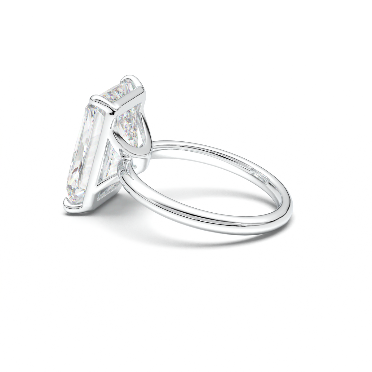 Radiant Solitaire Horseshoe Setting Engagement Ring