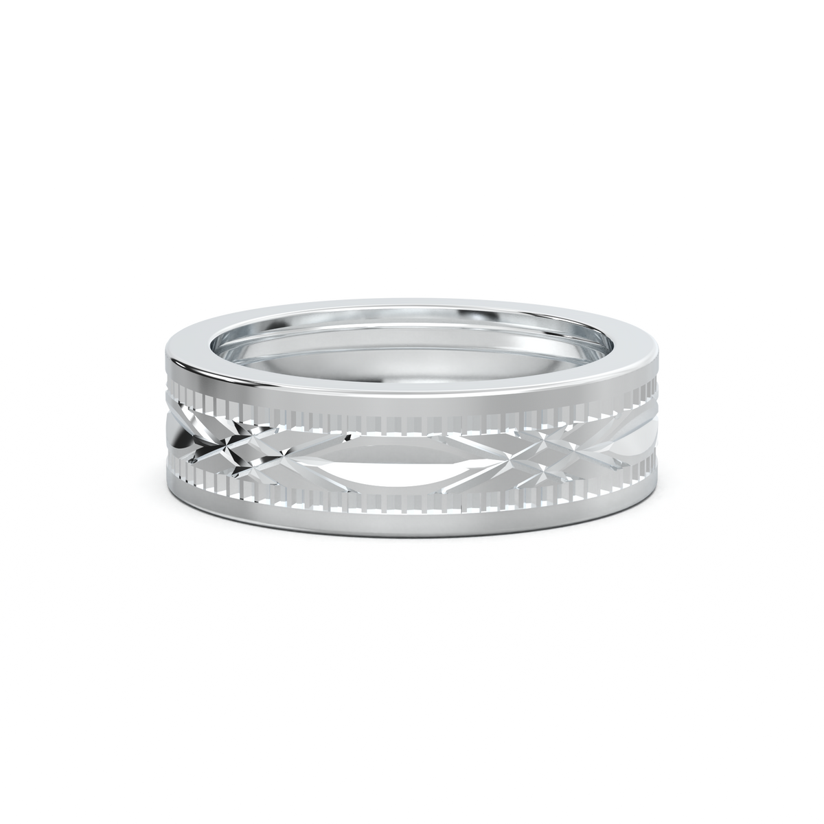 Engraved Geometric Men's Band