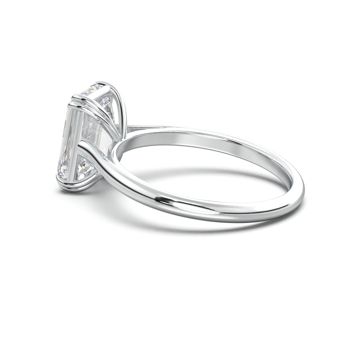 Emerald Solitaire Engagement Ring