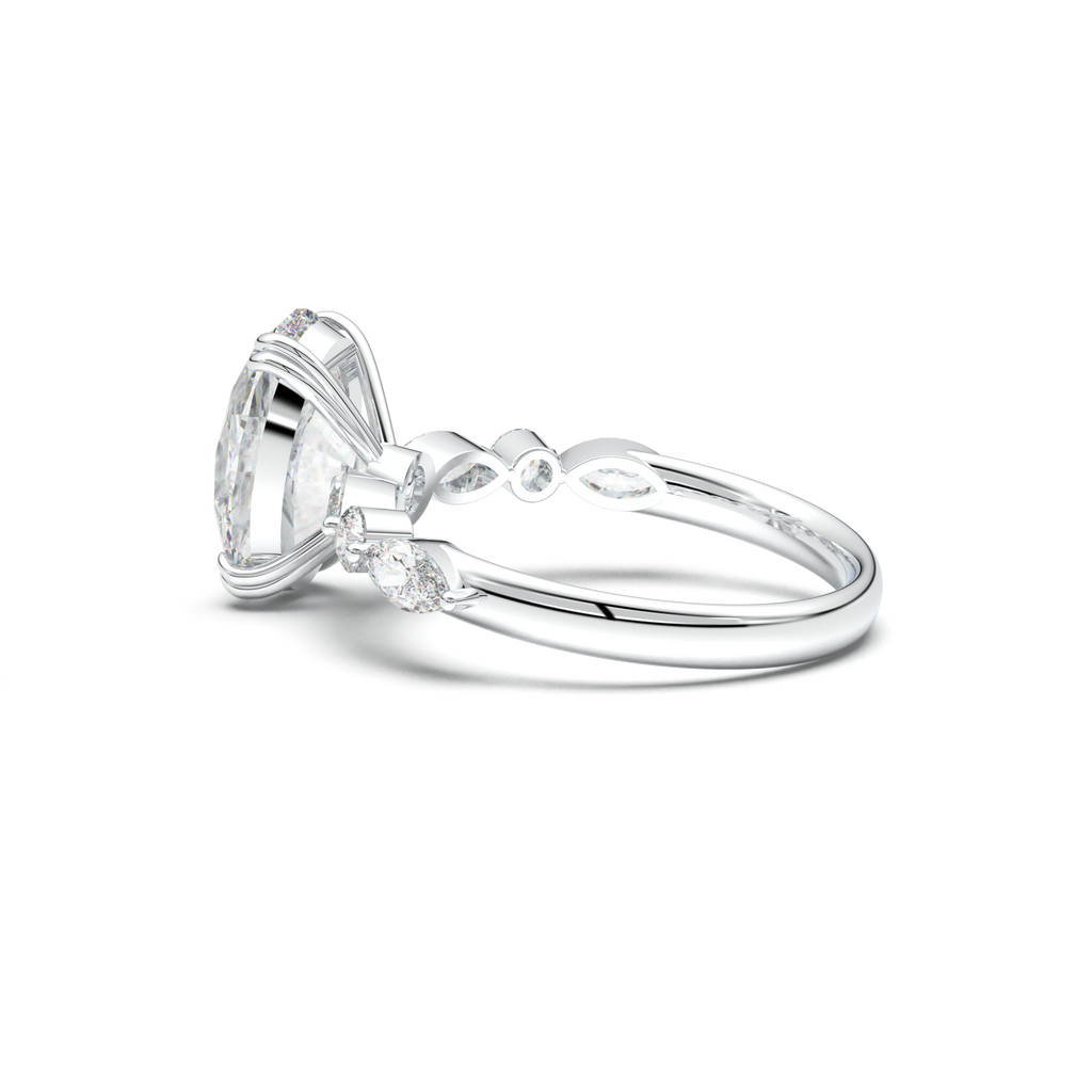 Oval Mixed-Shape Engagement Ring