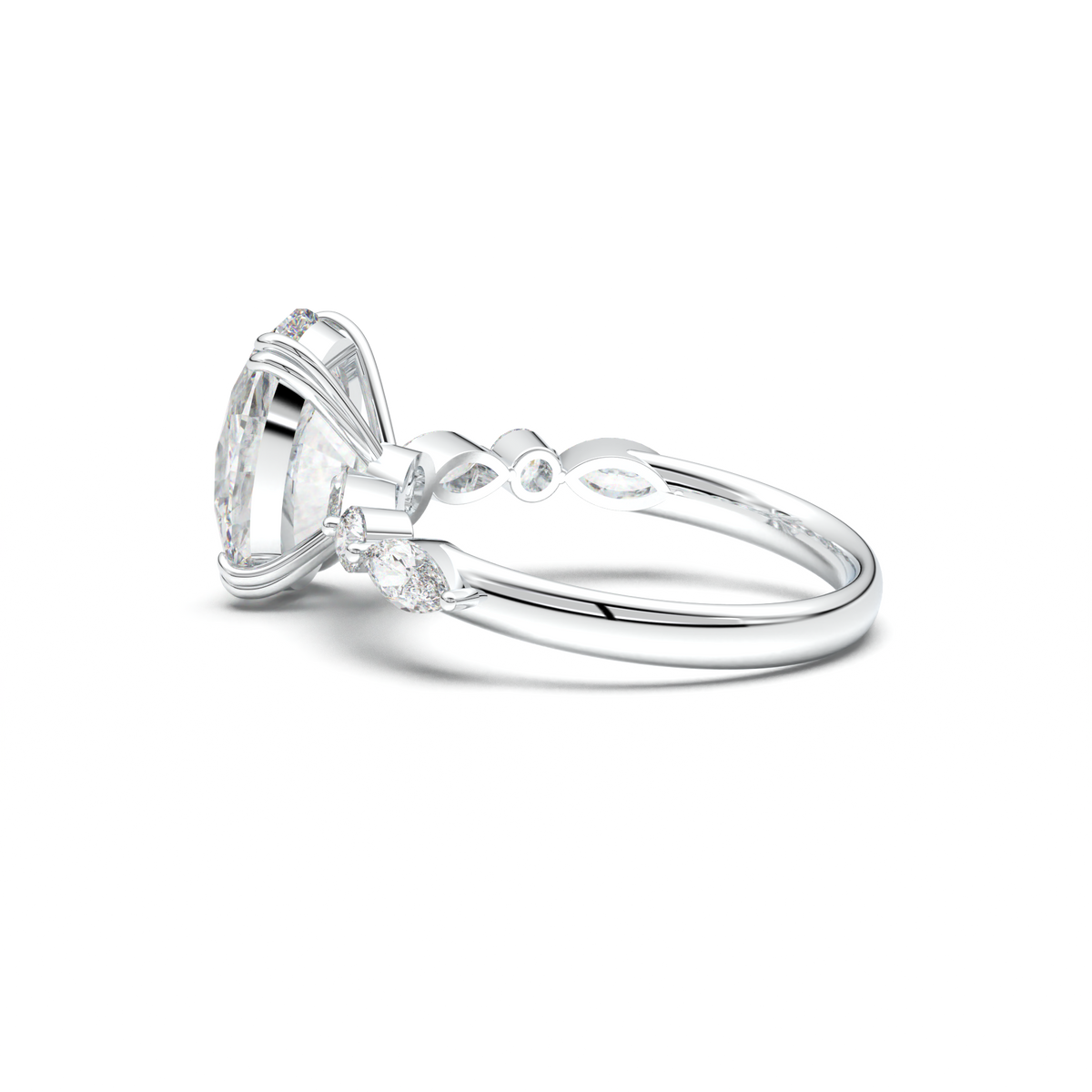 Oval Mixed-Shape Engagement Ring