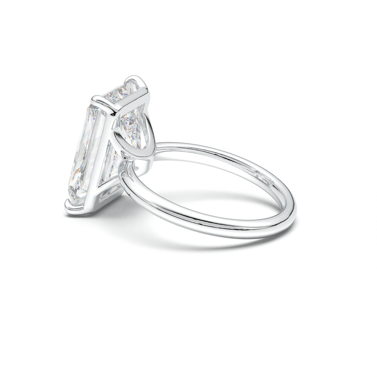 Radiant Solitaire Horseshoe Setting Engagement Ring