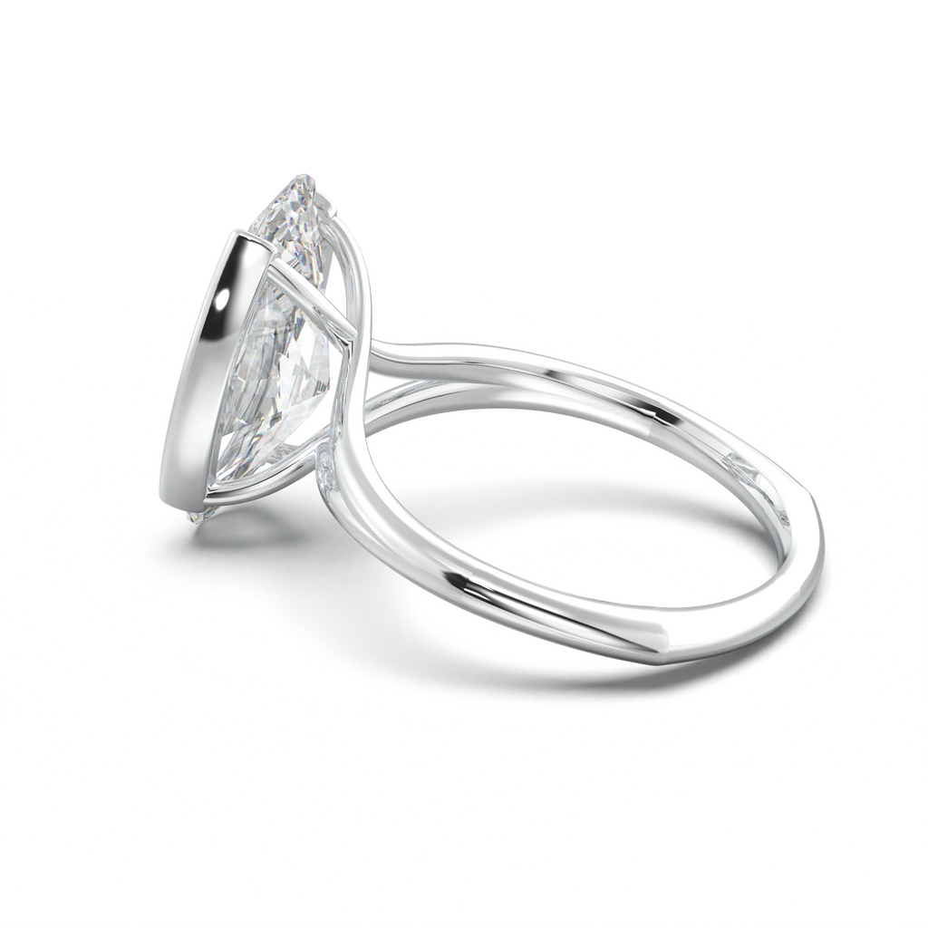 Moval Halo Pavé Engagement Ring