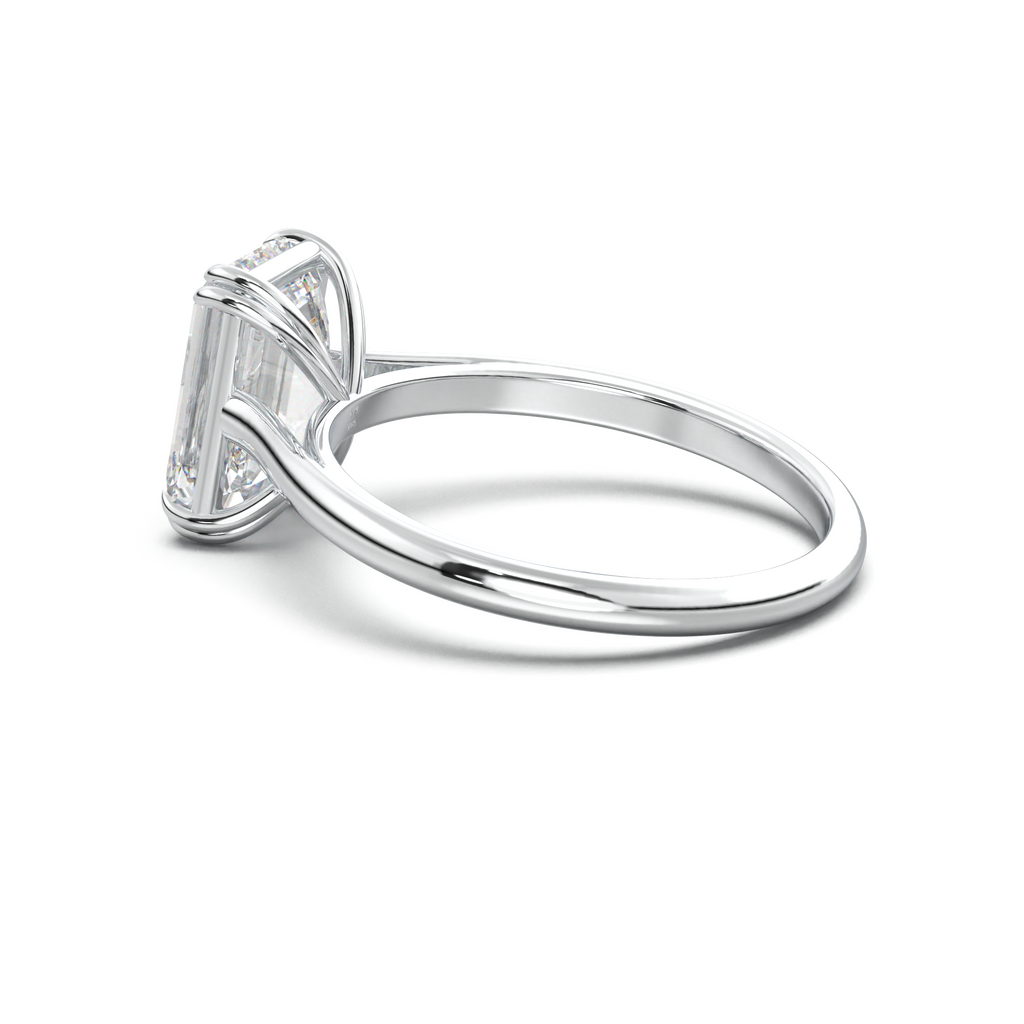 Emerald Solitaire Engagement Ring