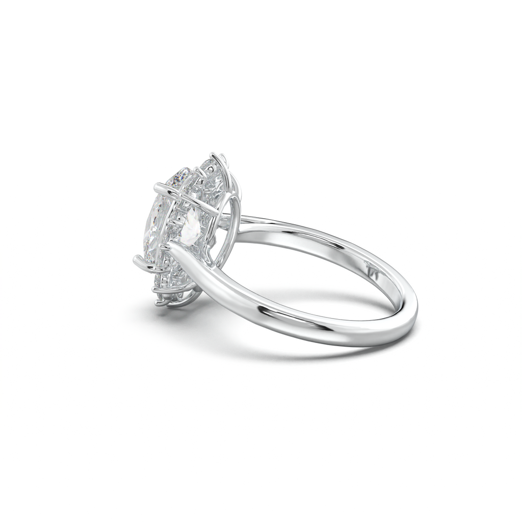 Oval Halo Engagement Ring