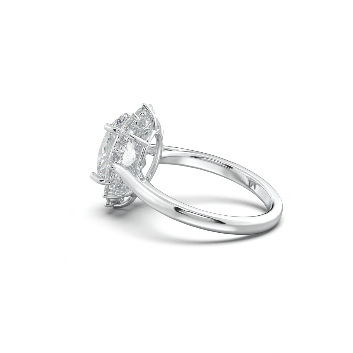 Oval Halo Engagement Ring