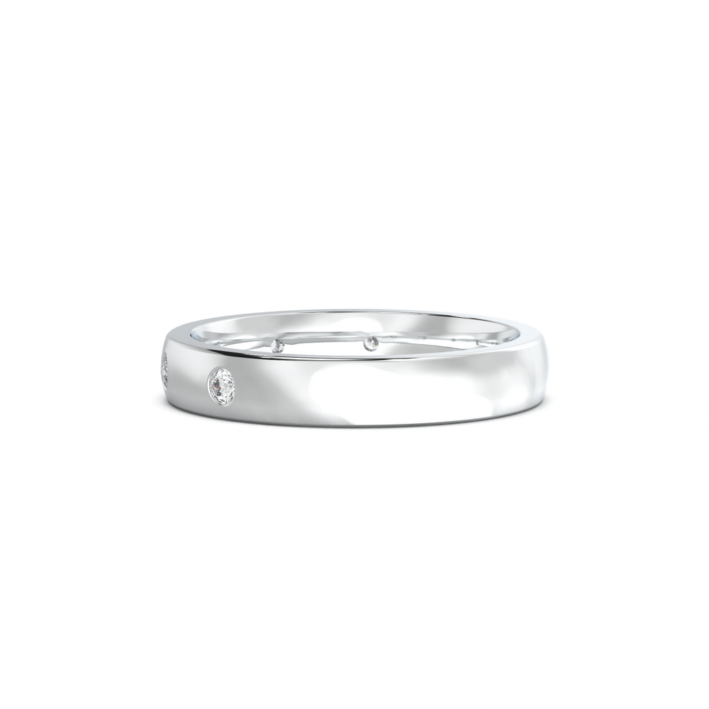Five-Diamond Flush-Set Men's Band