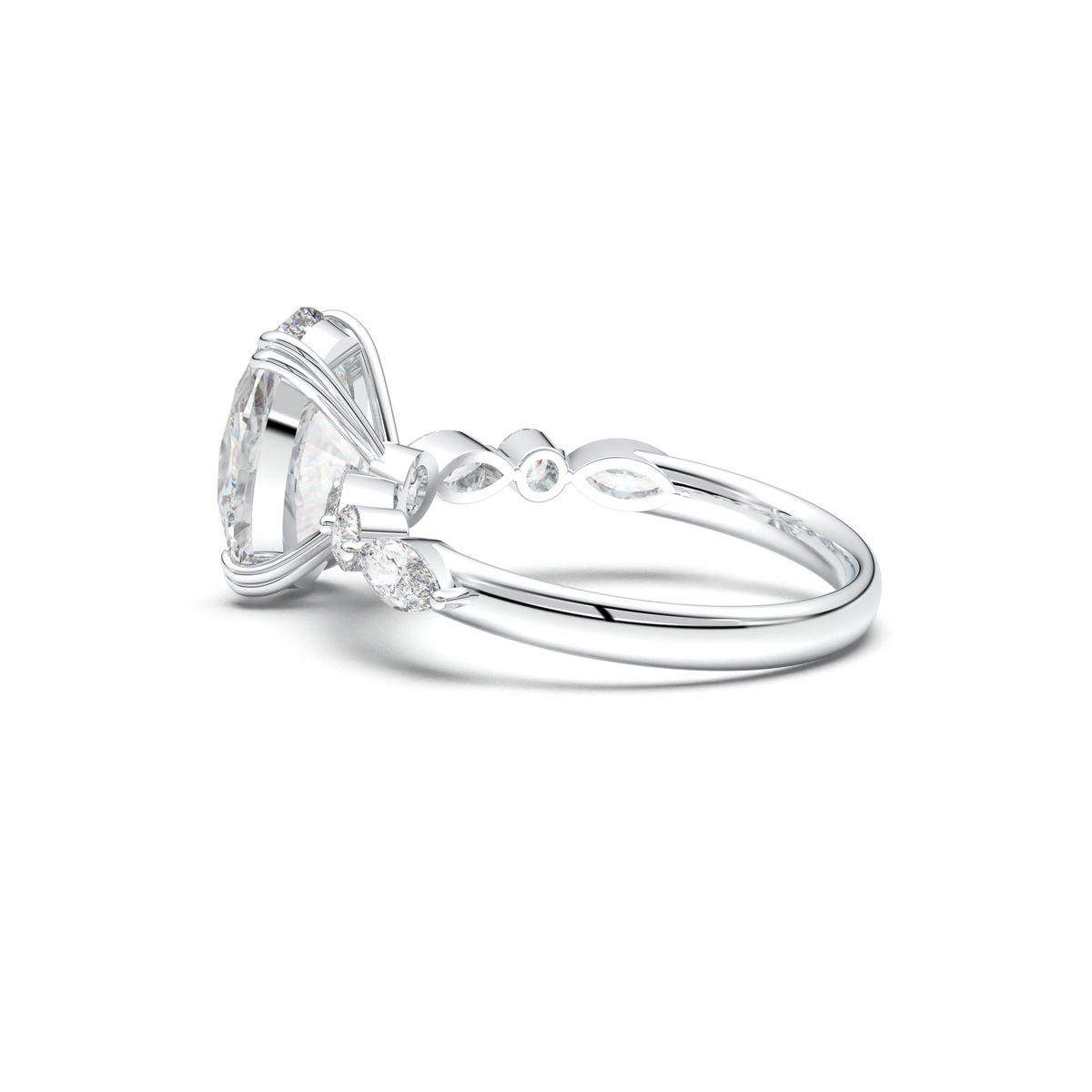 Oval Mixed-Shape Engagement Ring