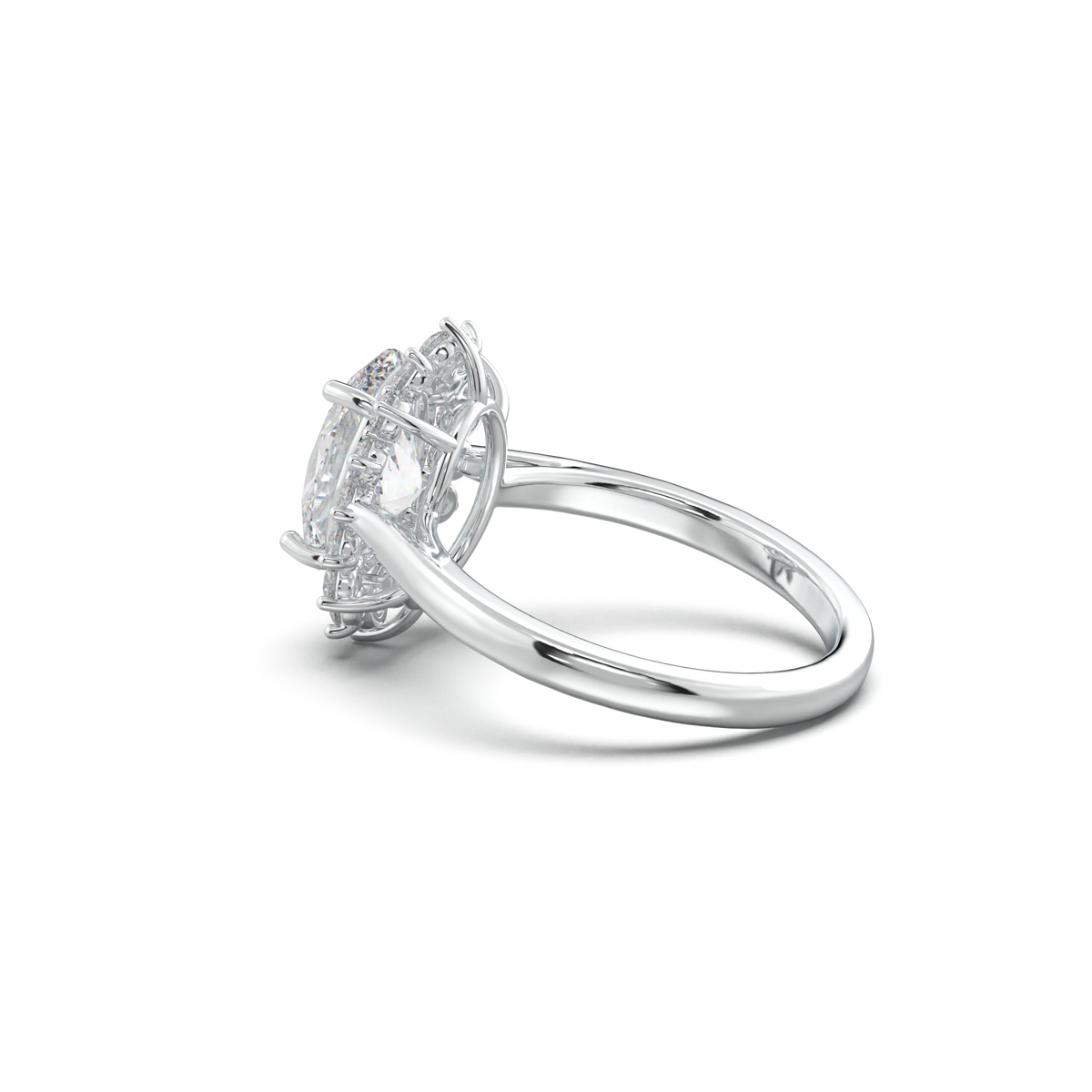 Oval Halo Engagement Ring