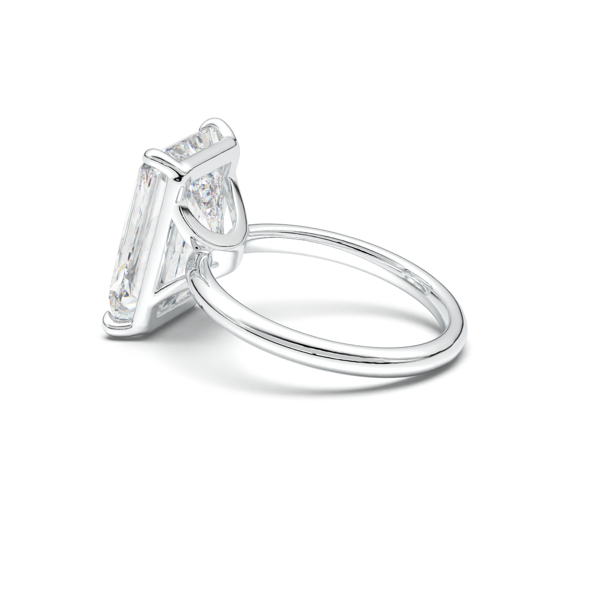 Radiant Solitaire Horseshoe Setting Engagement Ring