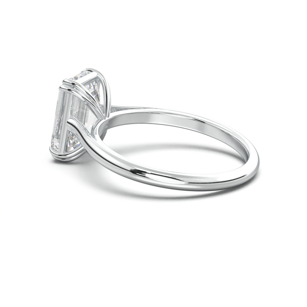 Emerald Solitaire Engagement Ring
